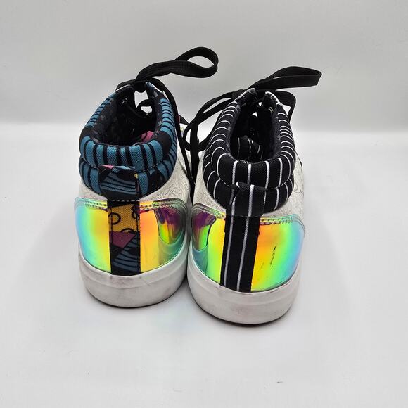 Disney Nightmare Before Christmas Jack & Sally holographic high top shoe women 9 - Picture 3 of 12